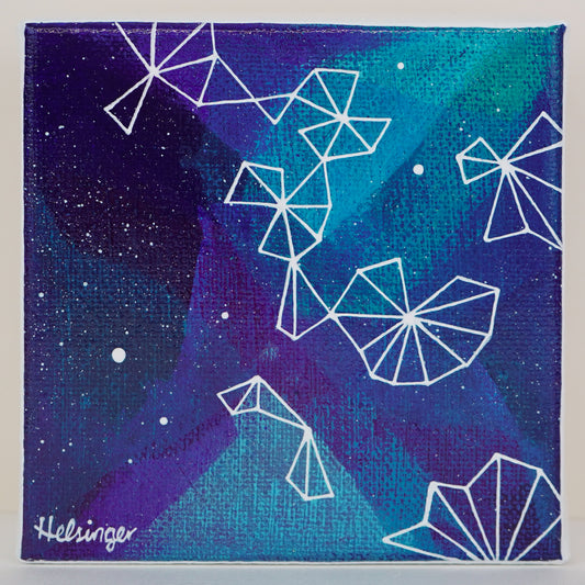 4"x4" Original Painting: "Midnight Musings XI"