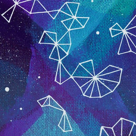 4"x4" Original Painting: "Midnight Musings XI"