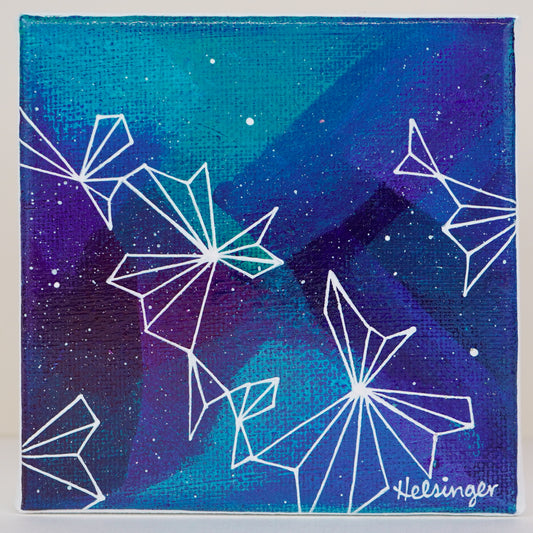 4"x4" Original Painting: "Midnight Musings XII"
