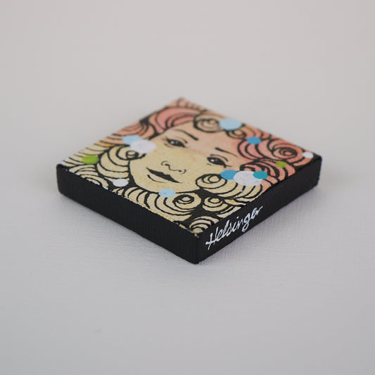 2"x2" Original Painting: "Mini Mask #12"