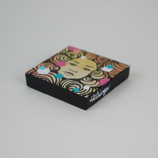 2"x2" Original Painting: "Mini Mask #4"
