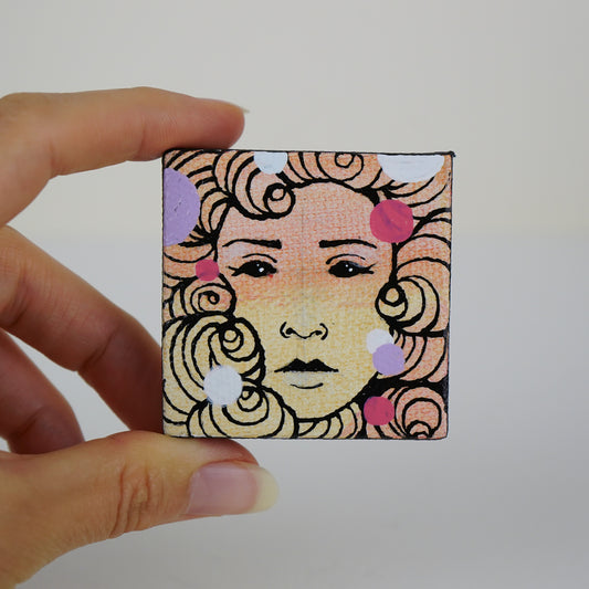 2"x2" Original Painting: "Mini Mask #6"