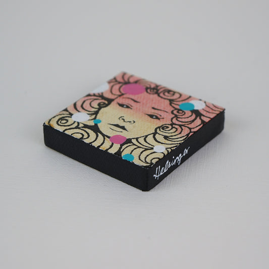 2"x2" Original Painting: "Mini Mask #7"