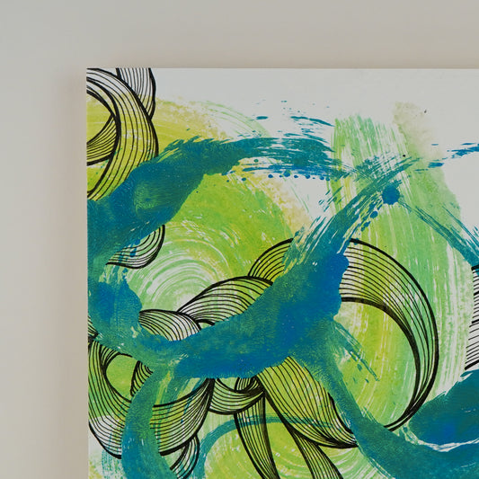 12"x12" Original Art on Cradled Wood Panel: "No 2424"