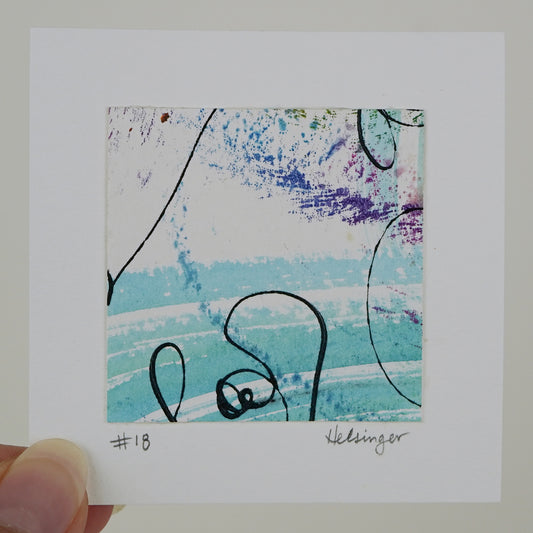3"x3" Original Art: "Remnants No. 18"