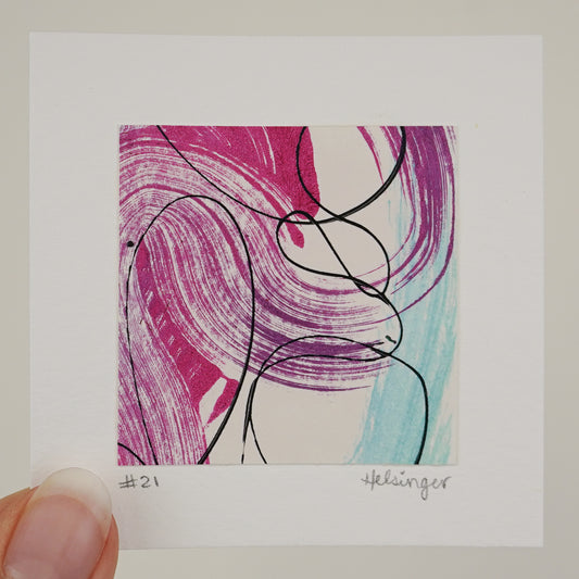 3"x3" Original Art: "Remnants No. 21"