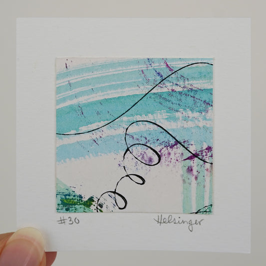3"x3" Original Art: "Remnants No. 30"