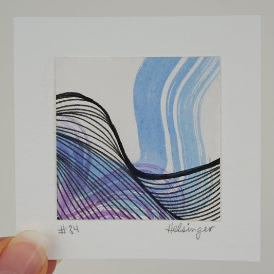 3"x3" Original Art: "Remnants No. 34"