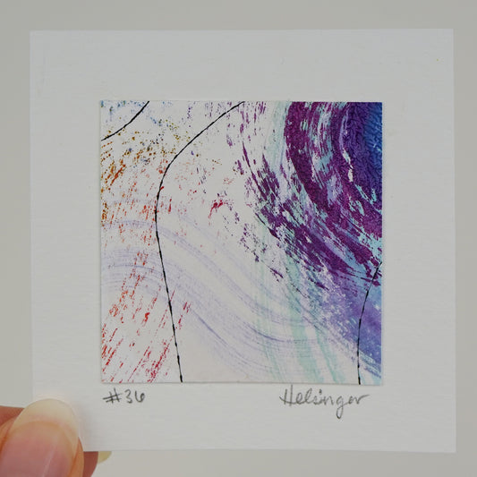3"x3" Original Art: "Remnants No. 36"