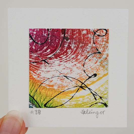 3"x3" Original Art: "Remnants No. 38"