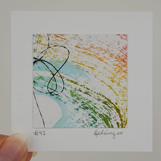 3"x3" Original Art: "Remnants No. 42"