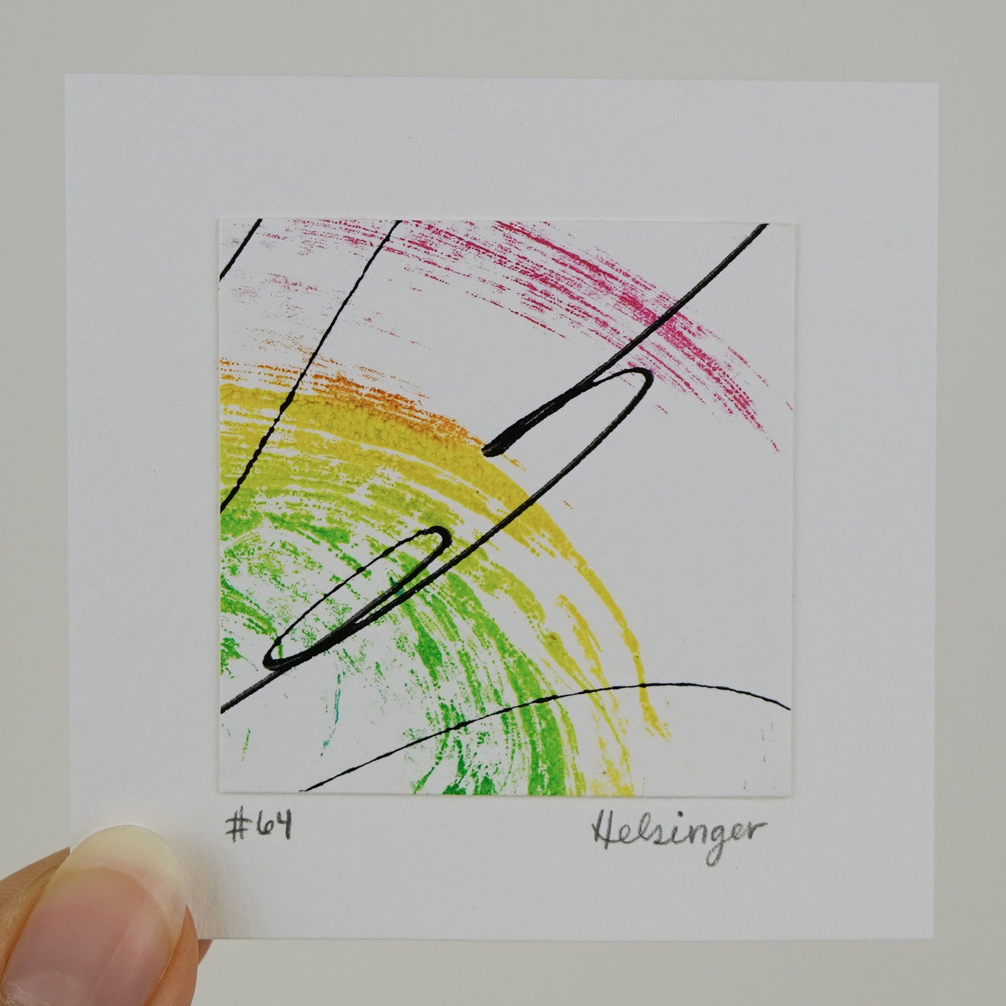 3"x3" Original Art: "Remnants No. 64"
