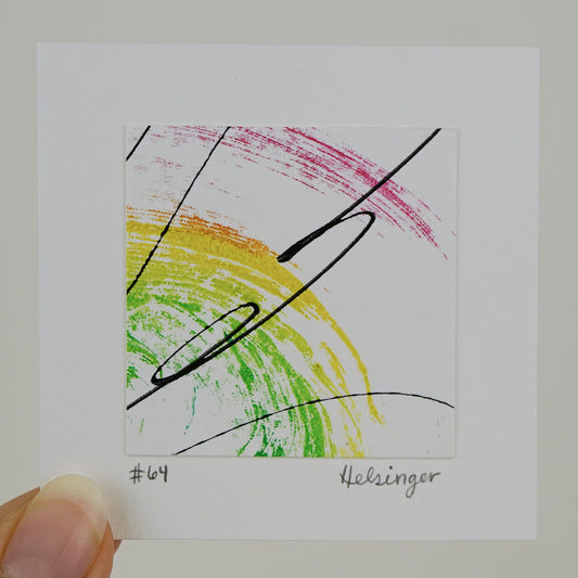 3"x3" Original Art: "Remnants No. 64"