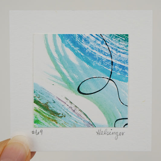 3"x3" Original Art: "Remnants No. 69"