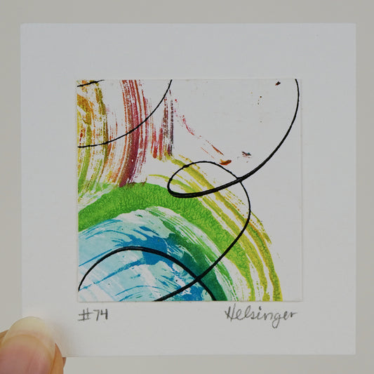 3"x3" Original Art: "Remnants No. 74"