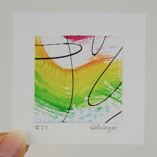 3"x3" Original Art: "Remnants No. 77"